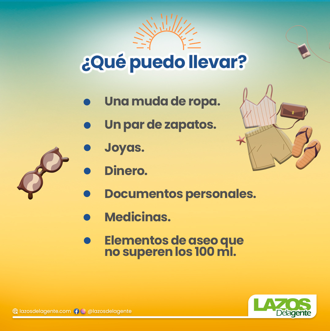 Quieres viajar en avión solo con equipaje de mano? Esto es lo que debes  tener en cuenta - Revista Lazos