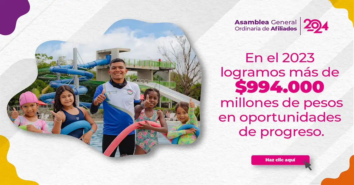 Comfenalco Valle Delagente, presentó en su Asamblea de afiliados una inversión social que superó los $994 mil millones de pesos en 2023